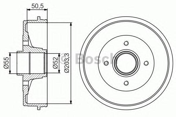 BOSCH 0986477172 Гальмівний барабан