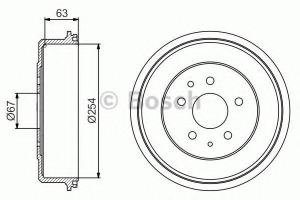 BOSCH 0986477183 Гальмівний барабан