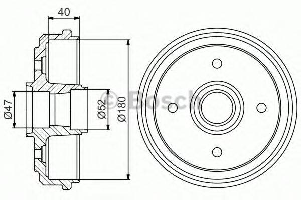 BOSCH 0986477192 Гальмівний барабан