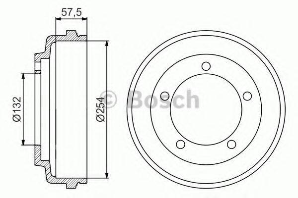 BOSCH 0986477204 Гальмівний барабан