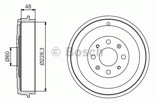 BOSCH 0986477208 Гальмівний барабан