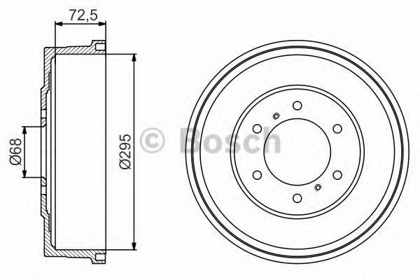 BOSCH 0986477215 Гальмівний барабан