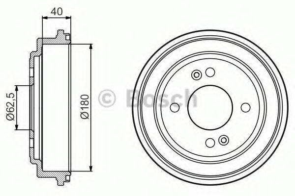 BOSCH 0986477216 Гальмівний барабан