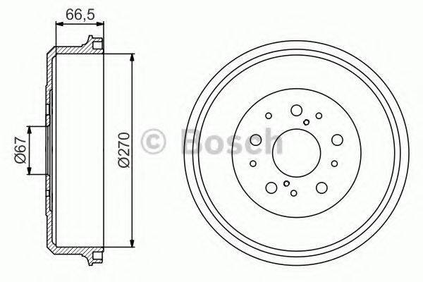 BOSCH 0986477224 Гальмівний барабан