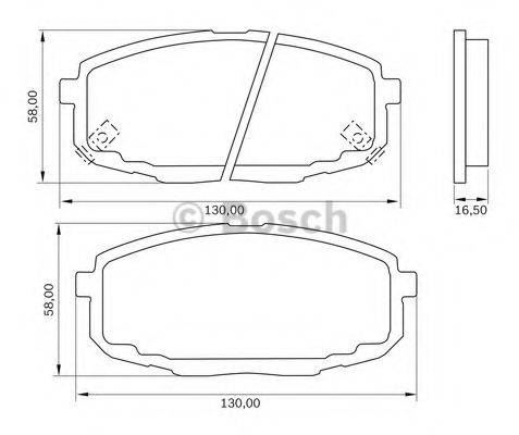 BOSCH 0986BB0772 Комплект гальмівних колодок, дискове гальмо