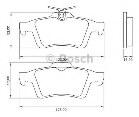 BOSCH 0986BB0955 Комплект гальмівних колодок, дискове гальмо