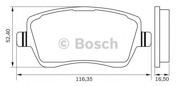 BOSCH 0986BB0983 Комплект гальмівних колодок, дискове гальмо