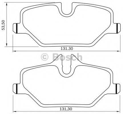 BOSCH 0986BB0989 Комплект гальмівних колодок, дискове гальмо