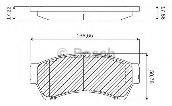 BOSCH F03B050154 Комплект гальмівних колодок, дискове гальмо