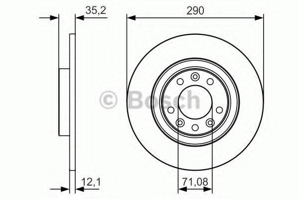 BOSCH 0986479C25 гальмівний диск