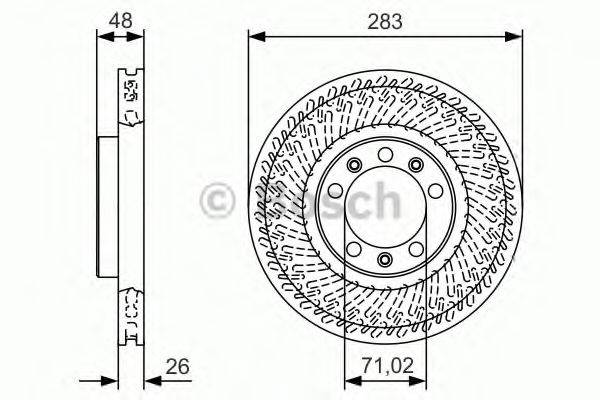 BOSCH 0986479C33 гальмівний диск