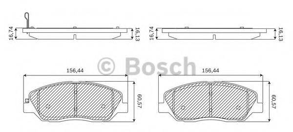 BOSCH F03B050164 Комплект гальмівних колодок, дискове гальмо