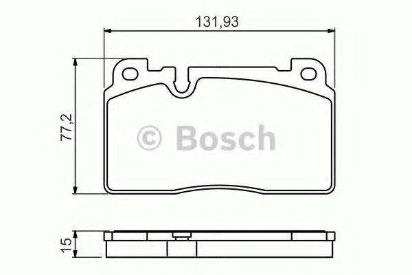 BOSCH 0986494702 Комплект гальмівних колодок, дискове гальмо