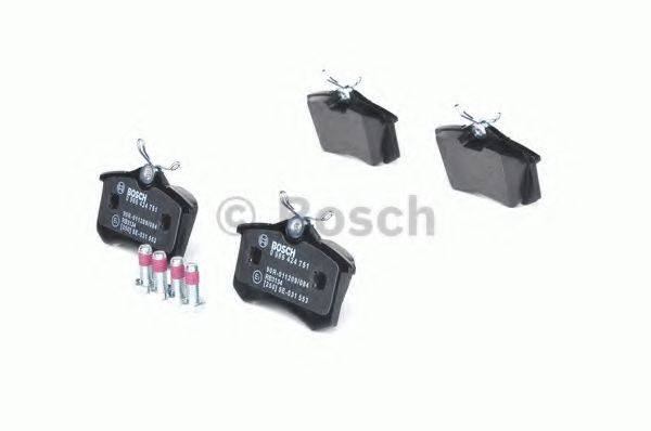 BOSCH 0986424751 Комплект гальмівних колодок, дискове гальмо