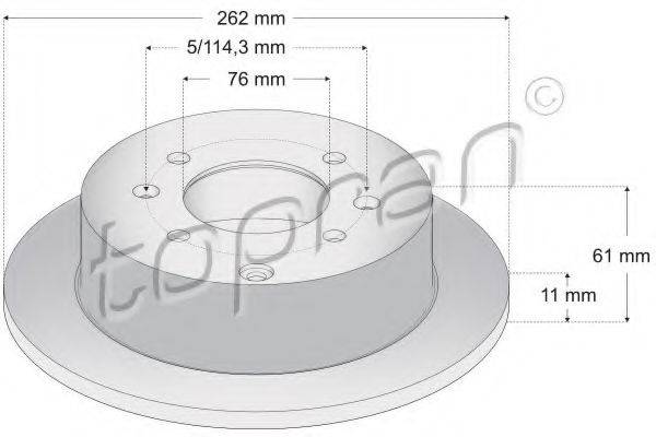 TOPRAN 820440 гальмівний диск
