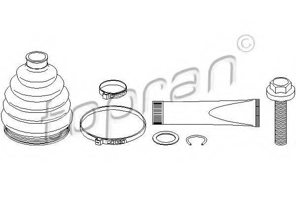 TOPRAN 108911 Комплект пильника, приводний вал