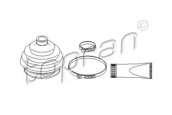 TOPRAN 109306 Комплект пильника, приводний вал