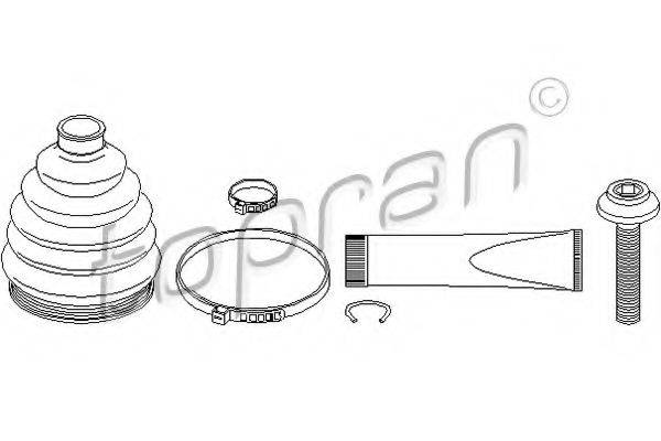 TOPRAN 111684 Комплект пильника, приводний вал