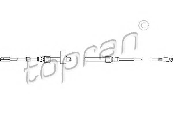TOPRAN 112144 Трос, гальмівний механізм робочої гальмівної системи
