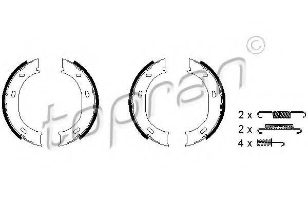 TOPRAN 110457 Комплект гальмівних колодок, стоянкова гальмівна система