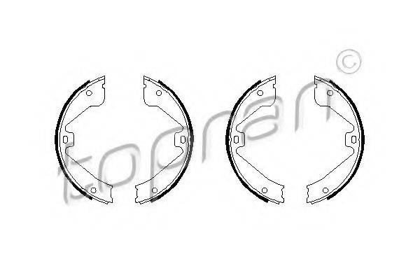 TOPRAN 401837 Комплект гальмівних колодок, стоянкова гальмівна система