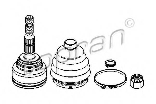 TOPRAN 206813 Шарнірний комплект, приводний вал