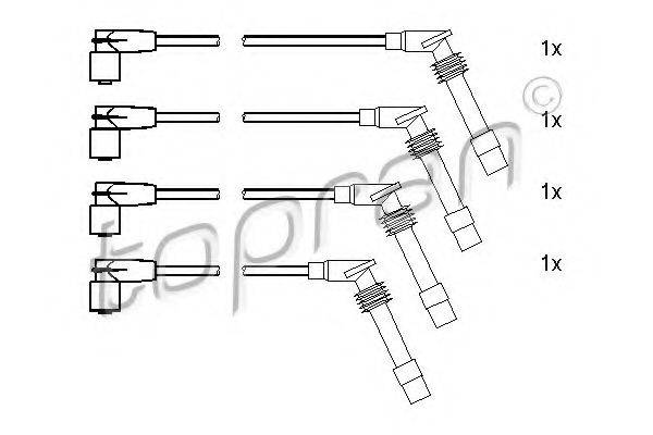 TOPRAN 205103 Комплект дротів запалювання