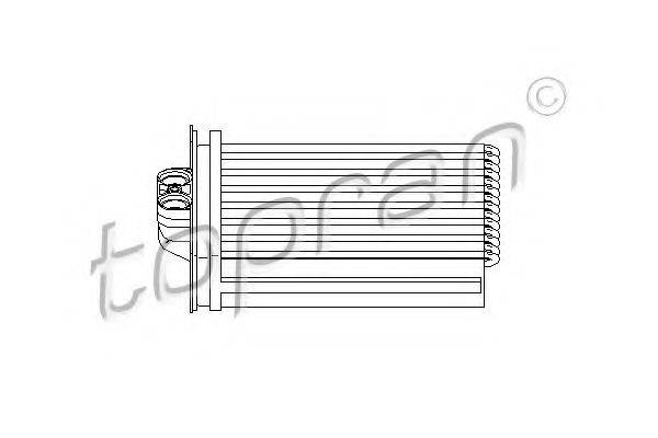 TOPRAN 207467 Теплообмінник, опалення салону