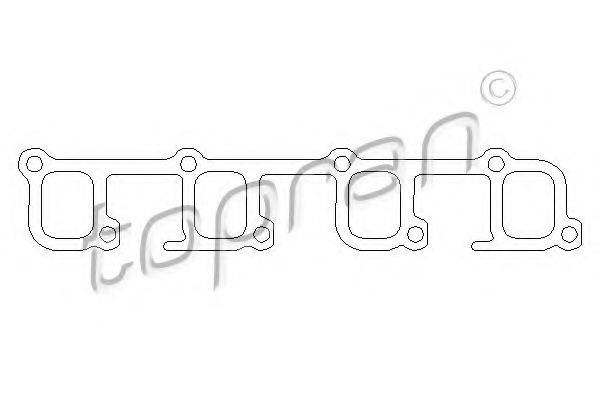 TOPRAN 203858 Прокладка, впускний колектор