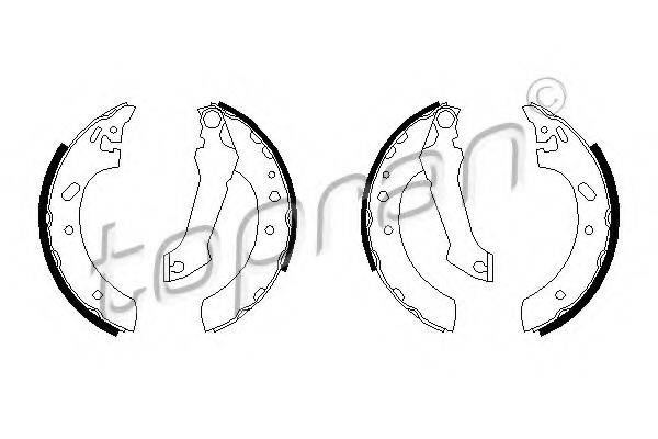 TOPRAN 301314 Комплект гальмівних колодок