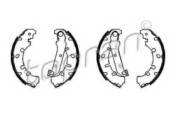 TOPRAN 301772 Комплект гальмівних колодок