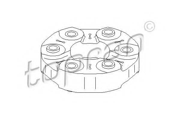 TOPRAN 302407 Шарнір, поздовжній вал