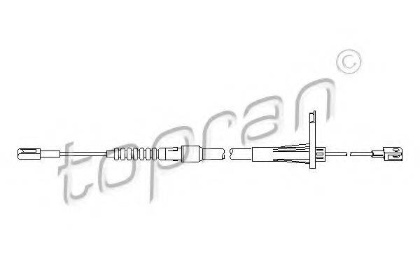 TOPRAN 401654 Трос, гальмівний механізм робочої гальмівної системи