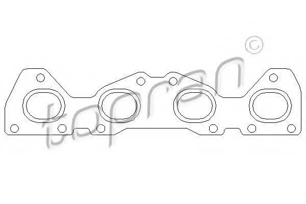 TOPRAN 722198 Прокладка, випускний колектор