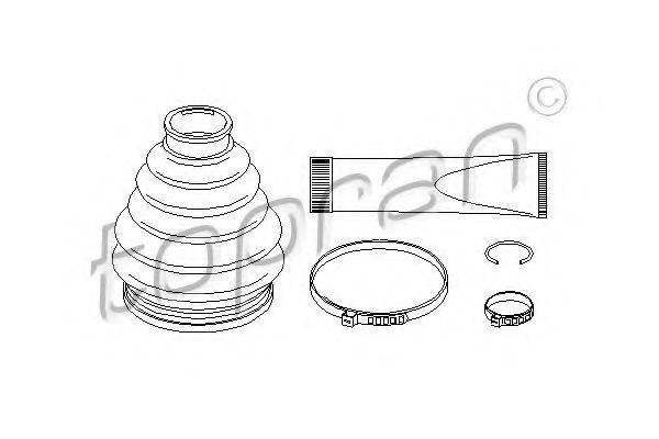 TOPRAN 722346 Комплект пильника, приводний вал