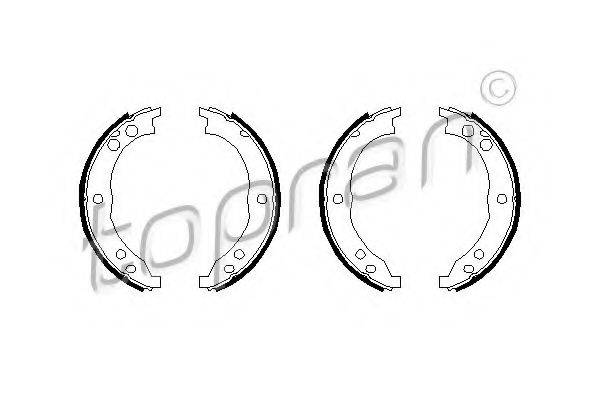 TOPRAN 720370 Комплект гальмівних колодок, стоянкова гальмівна система