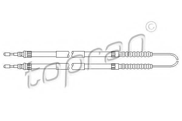 TOPRAN 721663 Трос, стоянкова гальмівна система
