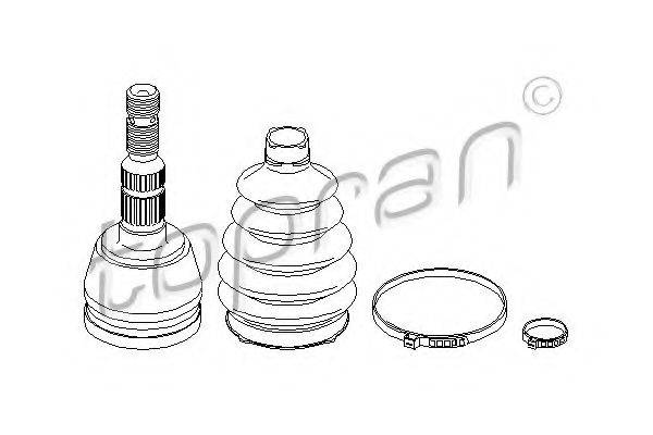 TOPRAN 208186 Шарнірний комплект, приводний вал