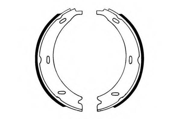 E.T.F. 090561 Комплект гальмівних колодок, стоянкова гальмівна система