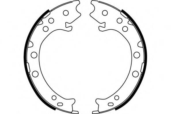 E.T.F. 090690 Комплект гальмівних колодок; Комплект гальмівних колодок, стоянкова гальмівна система