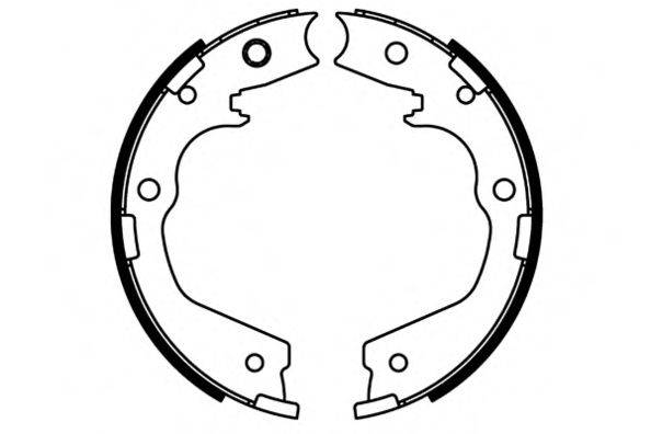 E.T.F. 090692 Комплект гальмівних колодок; Комплект гальмівних колодок, стоянкова гальмівна система