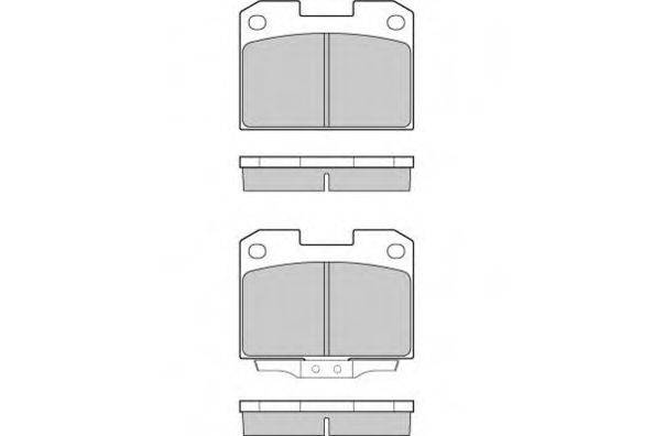 E.T.F. 120755 Комплект гальмівних колодок, дискове гальмо