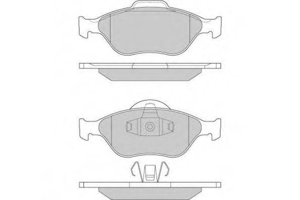 E.T.F. 120872 Комплект гальмівних колодок, дискове гальмо