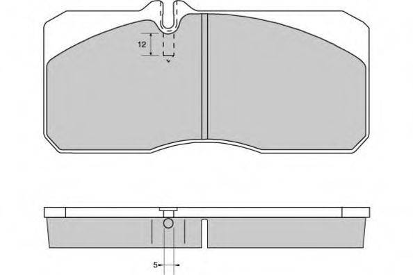 E.T.F. 125267 Комплект гальмівних колодок, дискове гальмо