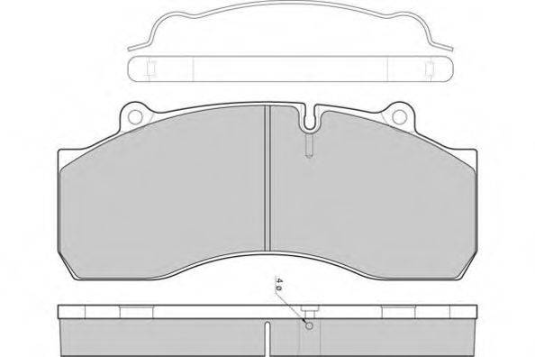 E.T.F. 125308 Комплект гальмівних колодок, дискове гальмо