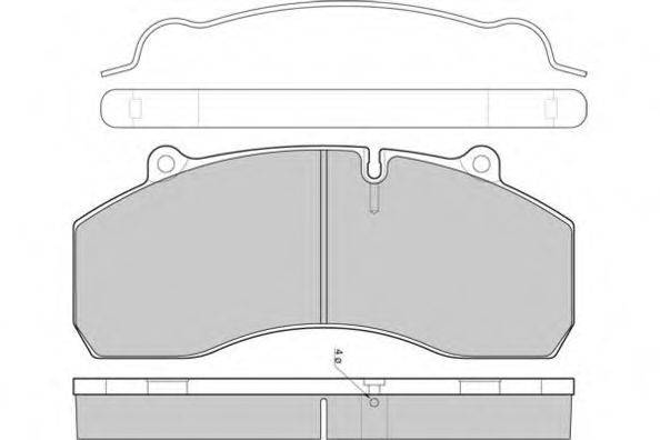 E.T.F. 125309 Комплект гальмівних колодок, дискове гальмо