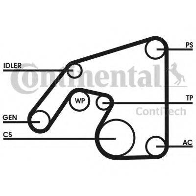 CONTITECH 6PK2390D1 Полікліновий ремінний комплект