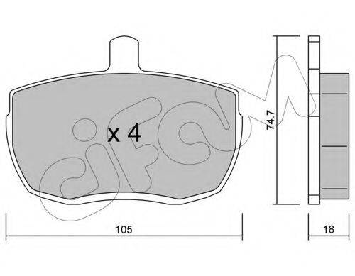 CIFAM 8220160 Комплект гальмівних колодок, дискове гальмо