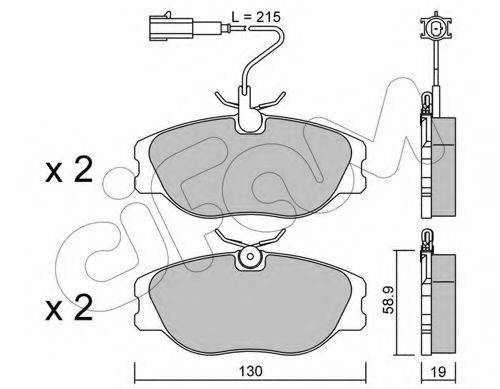 CIFAM 8220721 Комплект гальмівних колодок, дискове гальмо