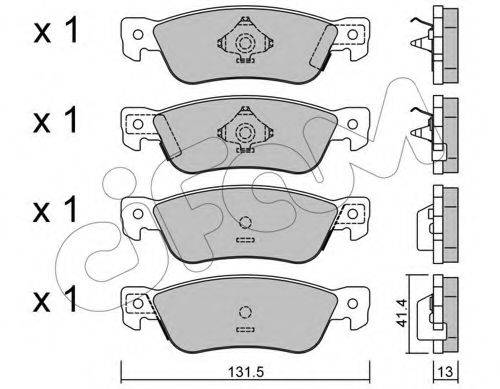 CIFAM 8223590 Комплект гальмівних колодок, дискове гальмо